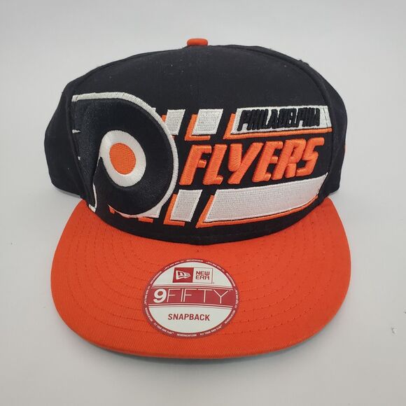 NHL Philadelphia Flyers Hockey SNAPBACK Hat 9Fifty Adjustable Size Brim Design - Picture 1 of 8